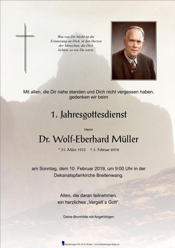 Wolf-Eberhard Müller, am 10.02.2019 um 09:00 Uhr Breitenwang