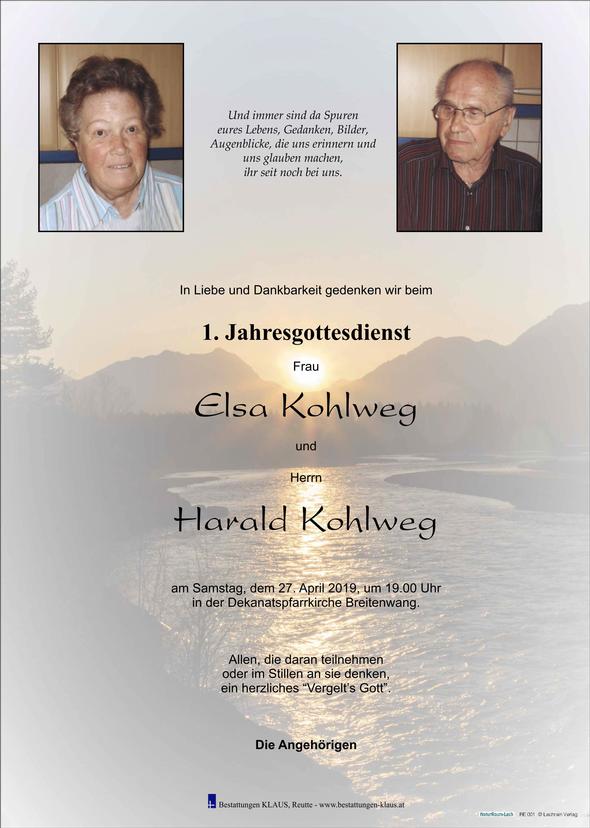 Kohlweg Elsa und Haral, am 27.04.2019 um 19:00 Uhr Breitenwang