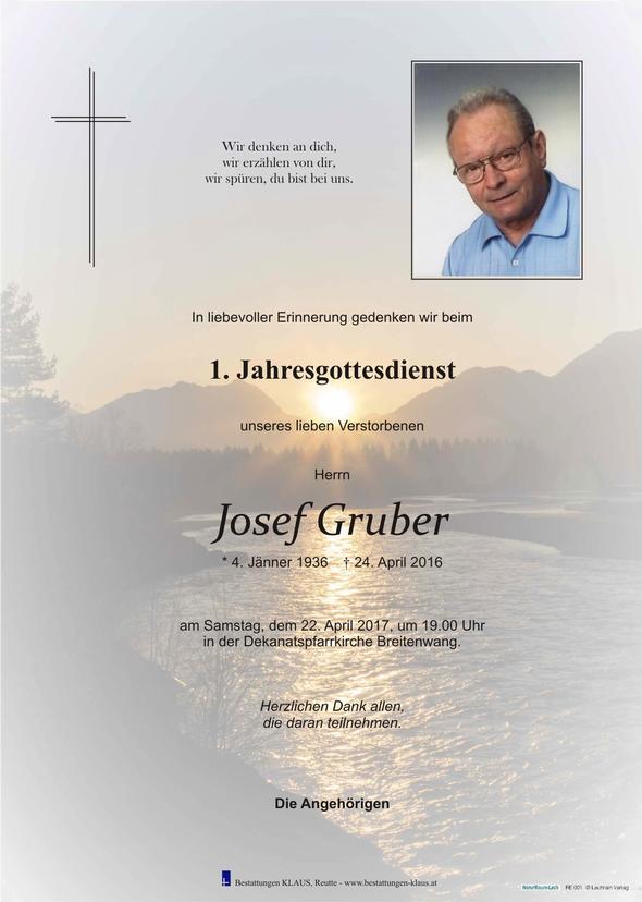 Josef Gruber, am 22.04.2017 um 19:00 Uhr Breitenwang