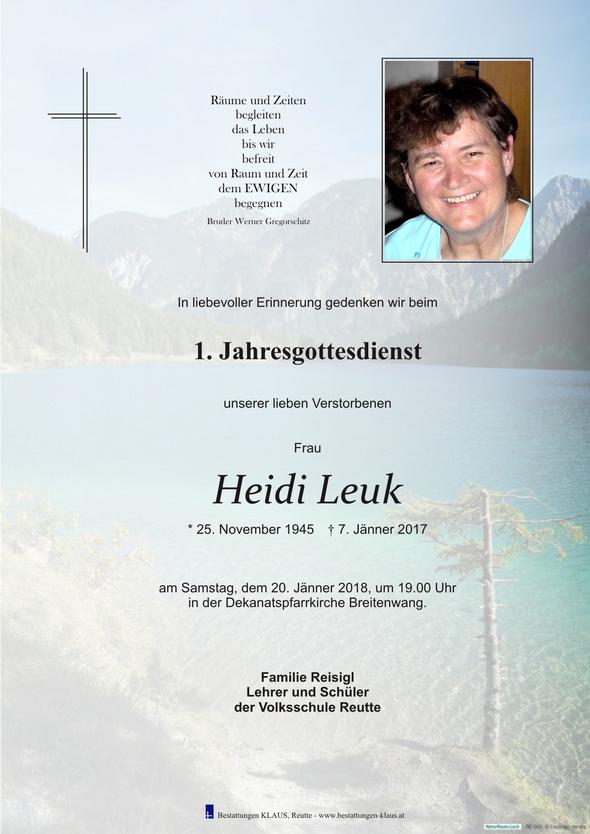 Heidi Leuk, am 20.01.2018 um 19:00 Uhr Breitenwang