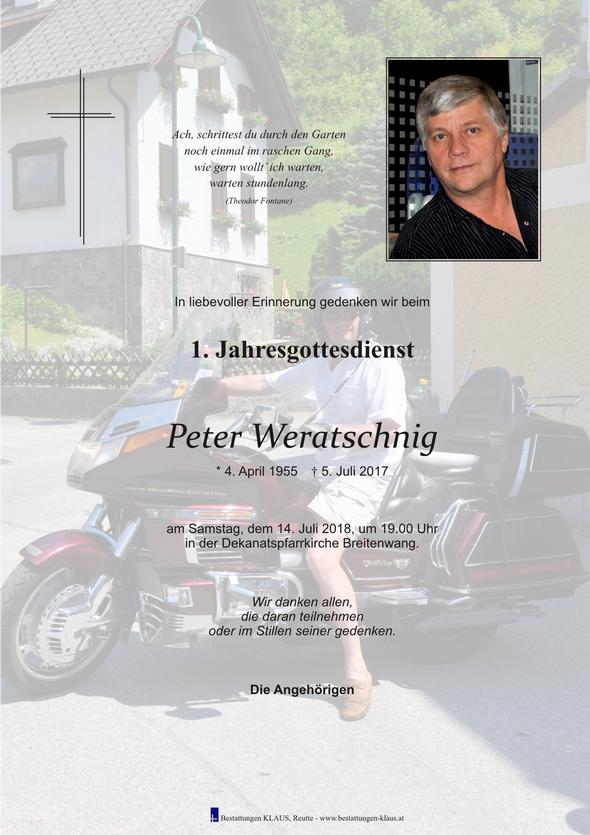 Peter Weratschnig, am 14.07.2018 um 19:00 Uhr Breitenwang