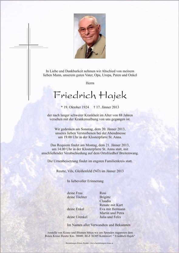 Friedrich Hajek