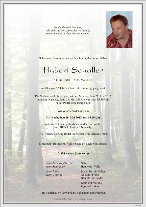 Hubert Schaller