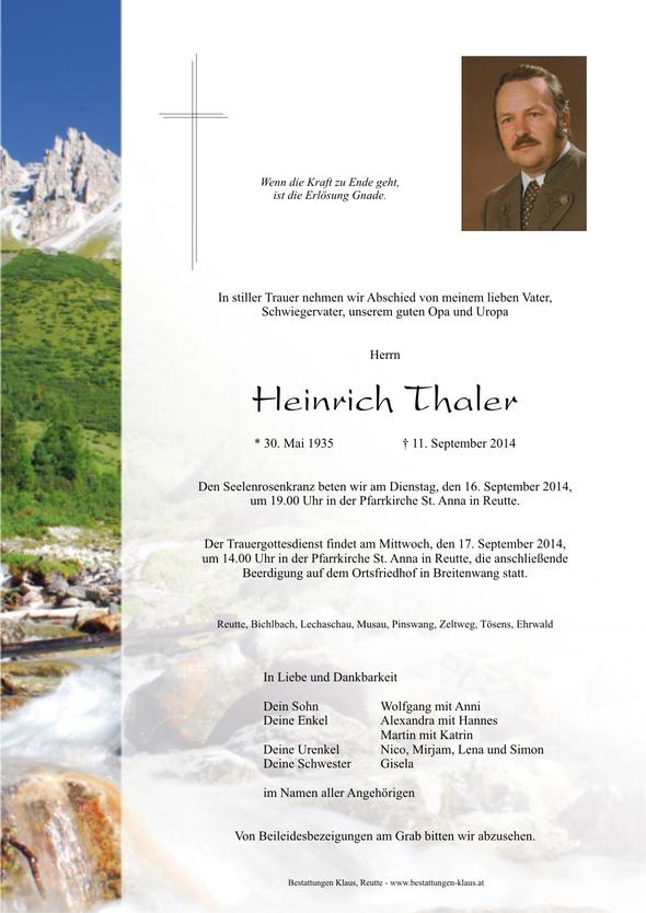 Heinrich Thaler