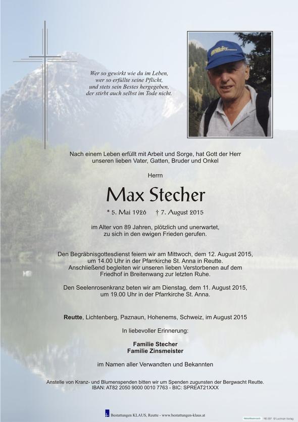 Max Stecher