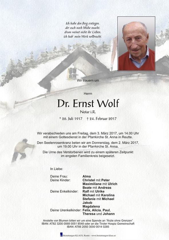 Dr. Ernst Wolf