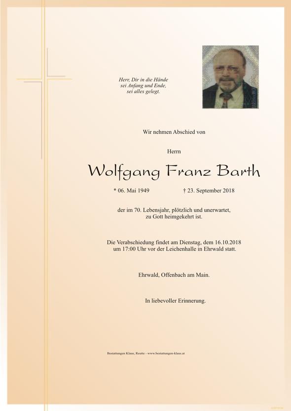 Wolfgang Franz Barth